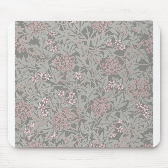 Mousepad Padrão de Flor de Jasmim de William Morris (Frente)