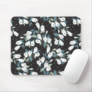 Mousepad Padrão de Flor de Tulipas Elegante - Plano de Fund