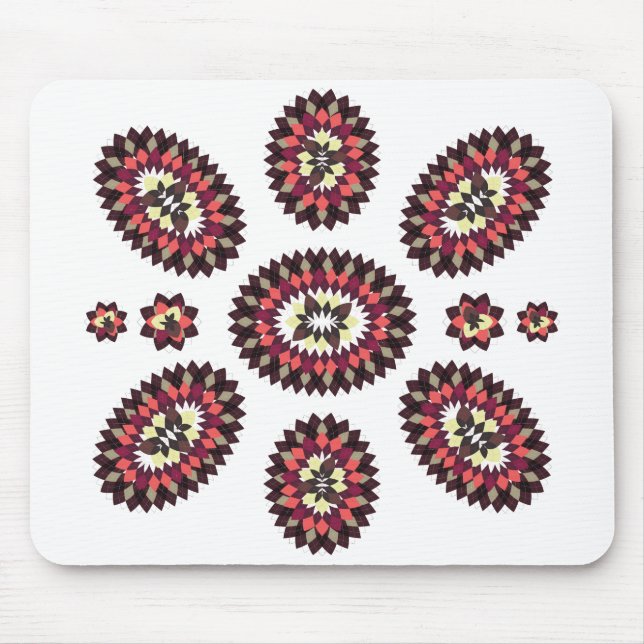 Mousepad Padrão de Flor Mandala (Frente)