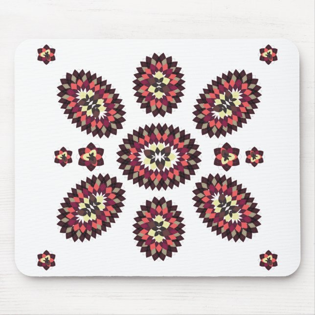 Mousepad Padrão de Flor Mandala (Frente)