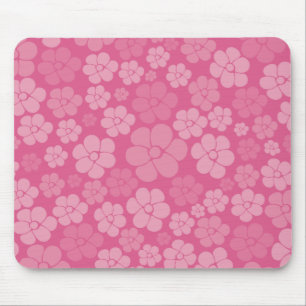 Mousepad Padrão de Flor - Rosa