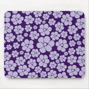 Mousepad Padrão de Flor - Roxo