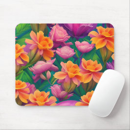 Mousepad Padrão de Flor Tropical do Havaí
