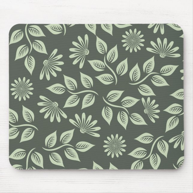 Mousepad Padrão de Flores de Mola (Frente)