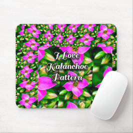 Mousepad Padrão de Flores Tropicais Rosa