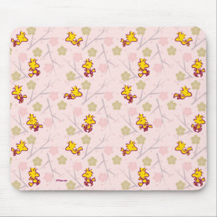 Mousepad Padrão de Florestal Rosa de Cereja