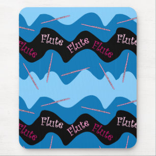 Mousepad Padrão de Fluto Rosa
