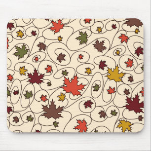 Mousepad Padrão de Folha de Carapaça Cutânea de Queda Whims