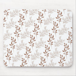 Mousepad Padrão de Folha de Folha Vermelha Castanha