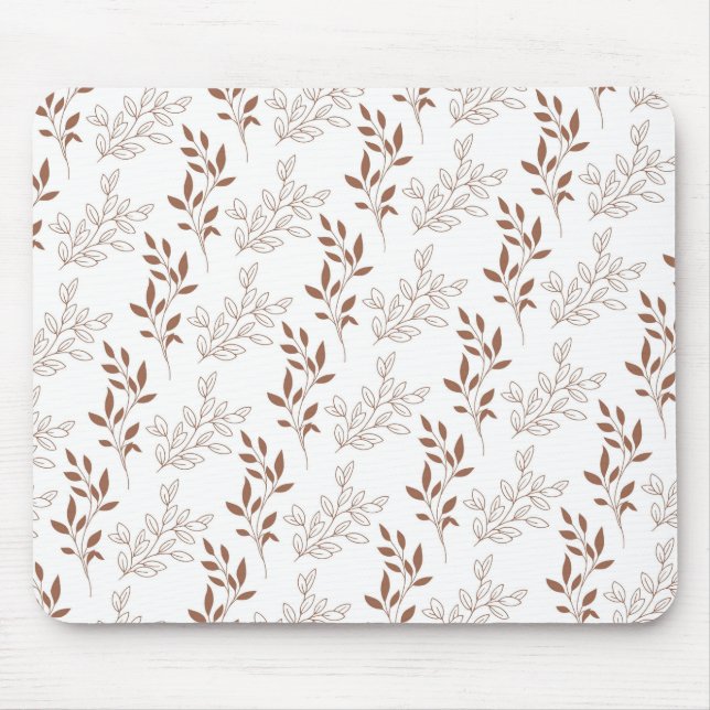 Mousepad Padrão de Folha de Folha Vermelha Castanha (Frente)