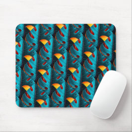 Mousepad Padrão de Folha de Palma Verde