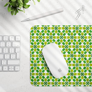 Mousepad Padrão de Folhas, Padrão de Folhagens, Folhas Verd