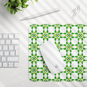Mousepad Padrão de Folhas, Padrão de Folhagens, Folhas Verd