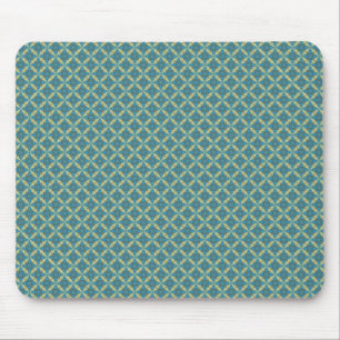 Mousepad Padrão de folhas simples em azul