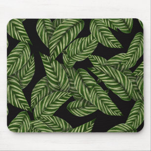 Mousepad Padrão de Folhas Tropicais