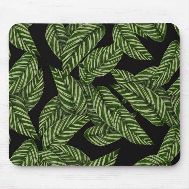 Mousepad Padrão de Folhas Tropicais (Frente)