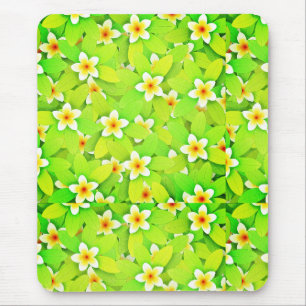 Mousepad Padrão de Folhas Verdes Florais-61717