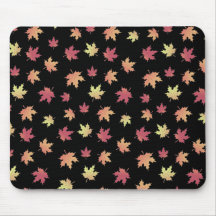 Padrão de Folhas Vermelhas Marrom Elegante |