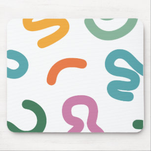 Mousepad Padrão de Formas Abstratas Coloridas