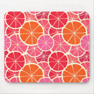 Mousepad Padrão de Fruta de Citros Laranja e Toranja