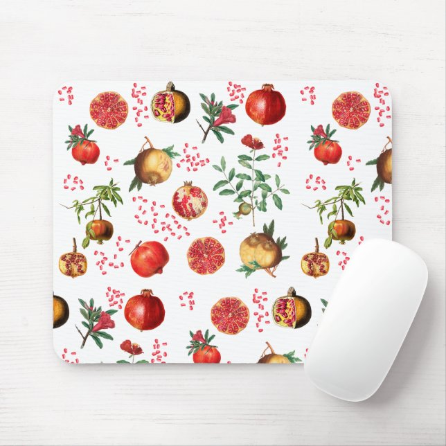 Mousepad Padrão de Fruta do Pomegranato do Mediterrâneo (Com mouse)