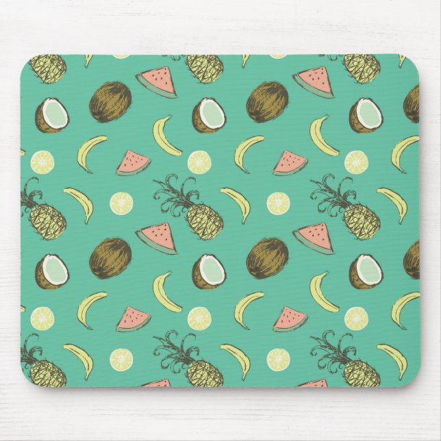 Mousepad Padrão de Fruta tropical (Frente)