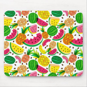 Mousepad Padrão de Fruta tropical vermelho e amarelo