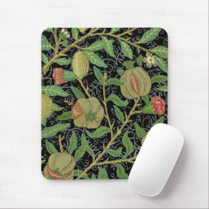 Mousepad Padrão de Frutas Romã Escura de William Morris
