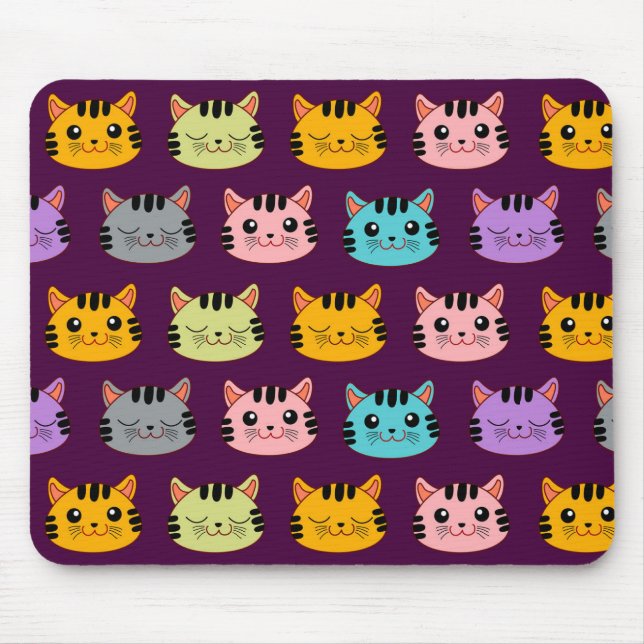 Mousepad Padrão de Gato Bonito (Frente)