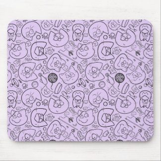 Mousepad padrão de gatos