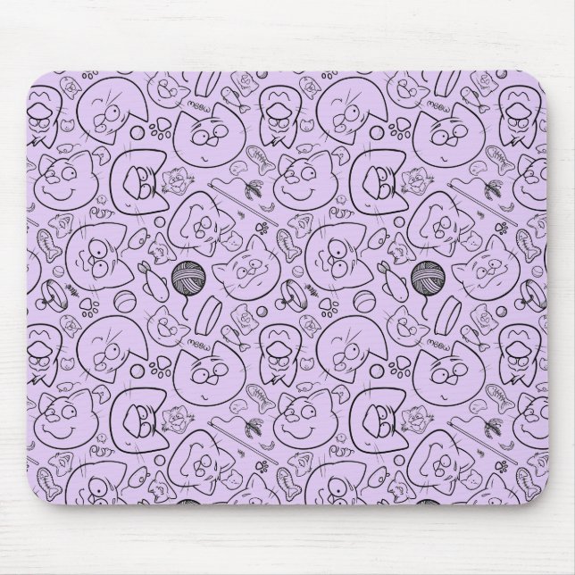 Mousepad padrão de gatos (Frente)