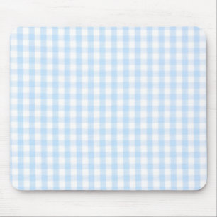 Mousepad Padrão de gingham azul claro