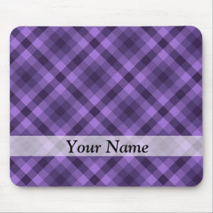 Mousepad Padrão de gingham roxo