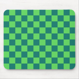 Mousepad Padrão de Gingham Verde Azul