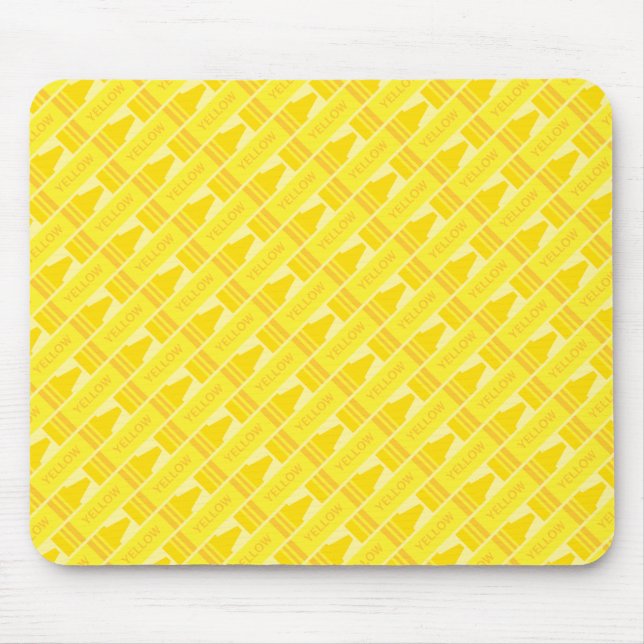 Mousepad Padrão de giz amarelo divertido (Frente)