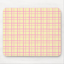 Mousepad Padrão de Grade Instável Orgânico Amarelo Sol