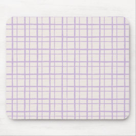 Mousepad Padrão de Grade Instável Orgânico Lilás Empoeirado