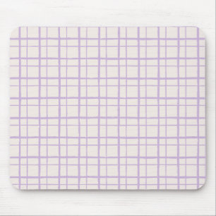 Mousepad Padrão de Grade Instável Orgânico Lilás Empoeirado