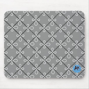 Mousepad Padrão de Grade Pontilhada da Flor