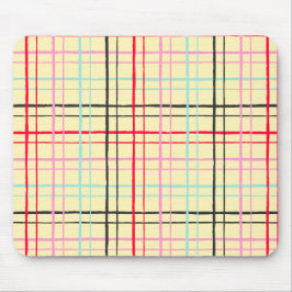 Mousepad Padrão de Grade Xadrez Orgânico Trêmulo Pop Retro