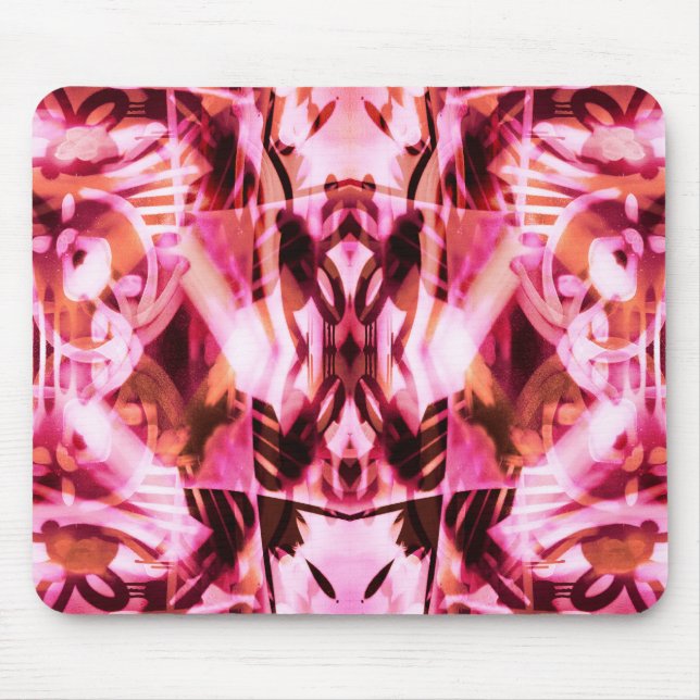 Mousepad Padrão de grafite rosa (Frente)