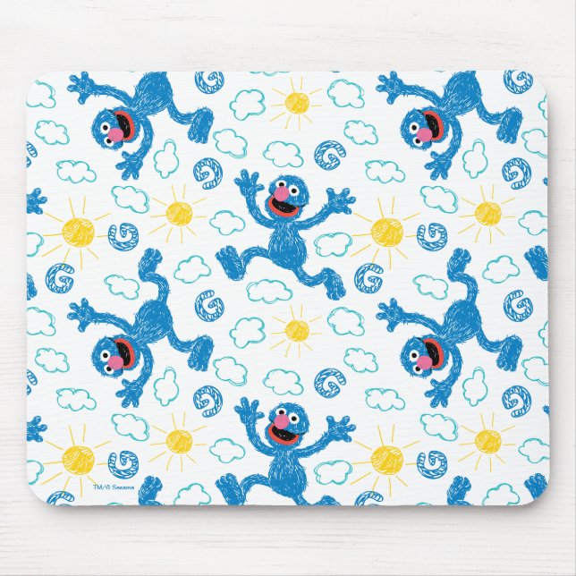 Mousepad Padrão de Grover de Sol com Giz de Cera (Frente)