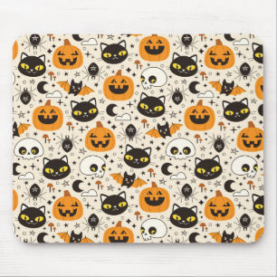 Mousepad Padrão de Halloween Retro Bonito