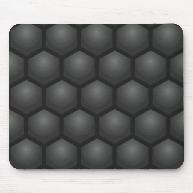 MOUSEPAD PADRÃO DE HEXAGON PRETO (Frente)