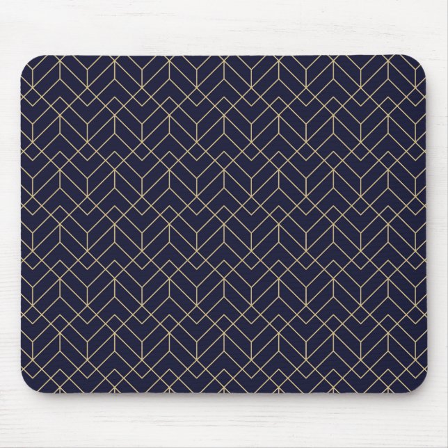 Mousepad Padrão de Hexágono Azul (Frente)