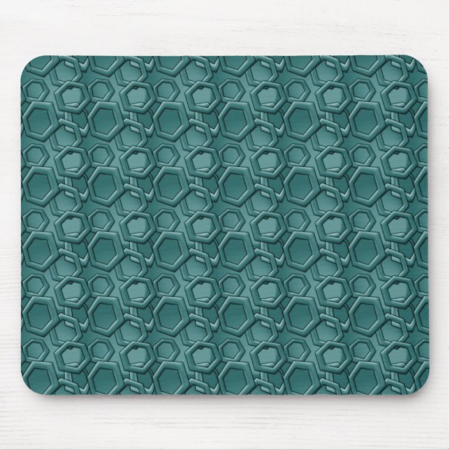 Mousepad Padrão de Hexágono Azul (Frente)