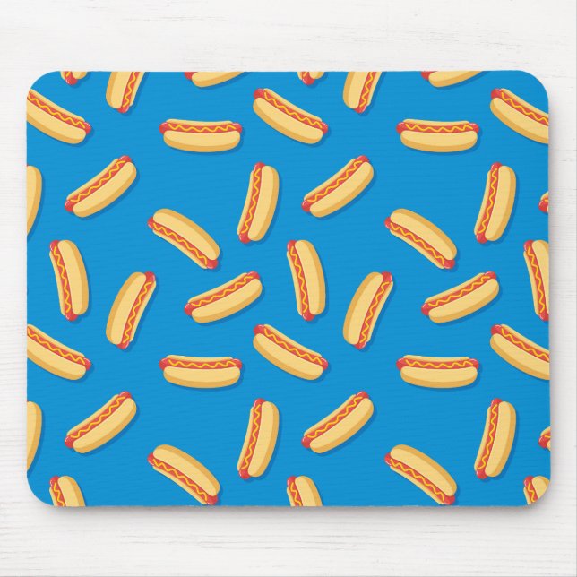 Mousepad Padrão de Hotdog de Comida Rápida (Frente)