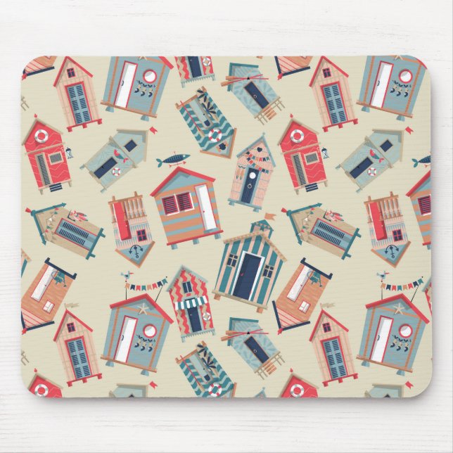 Mousepad Padrão de Hut de Praia (Frente)