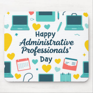 Mousepad Padrão de Ícones de Escritório Divertido para o Di