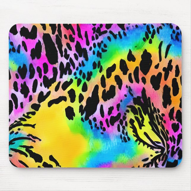 Mousepad Padrão de impressão animal colorido (Frente)